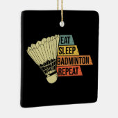 Badminton Retro Vintag Keramikornament (Rechts)