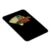 Badminton Retro Vintag Magnet (Rechte Seite)