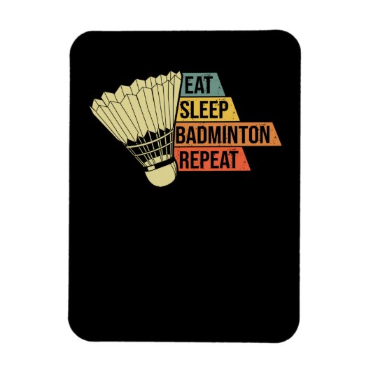 Badminton Retro Vintag Magnet (Vertikal)