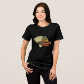 Badminton Retro Vintag Tri-Blend Shirt (Vorderseite voll)