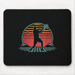 Badminton Retro Vintage 70er 80er Style Spieler Ge Mousepad