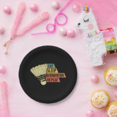 Badminton Retro Vintage Pappteller (Party)