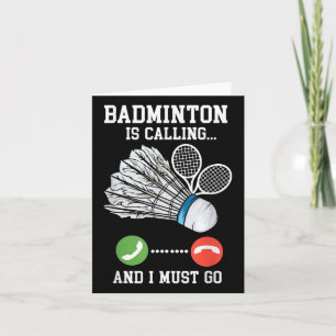 Badminton ruft an, Birdie Zitat Karte