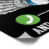 Badminton ruft an, Birdie Zitat Poster (Ecke)