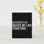 Badminton ruft Decline Accept Fun Sprichwort an Karte (Gelbe Blume)