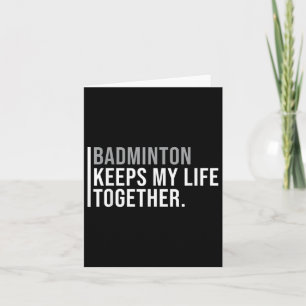 Badminton ruft Decline Accept Fun Sprichwort an Karte