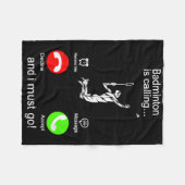 Badminton ruft fleecedecke (Vorderseite (Horizontal))