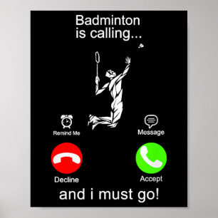 Badminton ruft poster