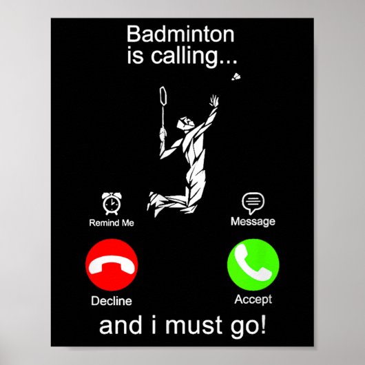 Badminton ruft poster (Vorne)