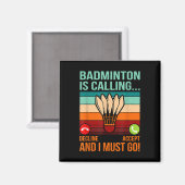 Badminton ruft Shuttle Lover Player Coach Gr Magnet (Vorderseite/Rückseite)