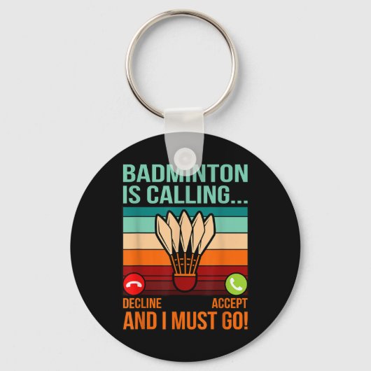 Badminton ruft Shuttle Lover Player Coach Gr Schlüsselanhänger (Vorderseite)