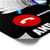 Badminton ruft und ich muss Racket Badminto gehen Poster (Ecke)