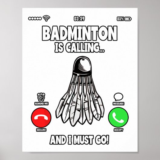 Badminton ruft und ich muss Shuttle 2 Poster (Vorne)