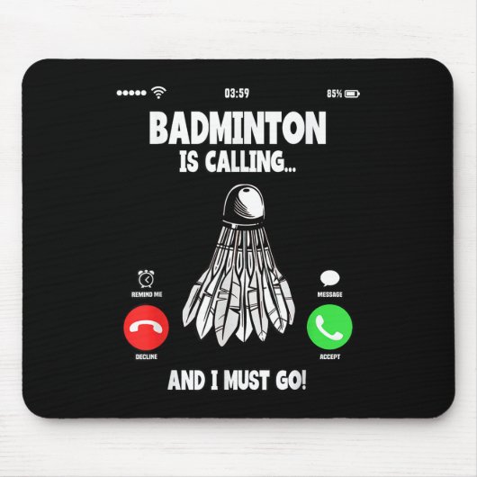 Badminton ruft und ich muss Shuttle-Bus nehmen Mousepad (Vorne)