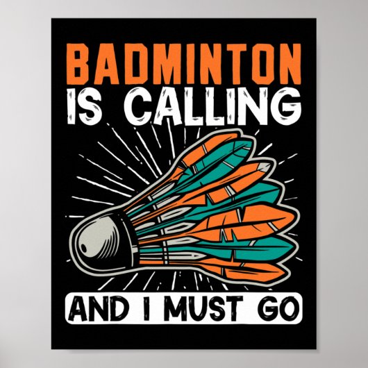 Badminton ruft und ich muss Shuttle-Bus nehmen Poster (Vorne)
