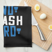 Badminton - Ruhe Behalten und hart zerschlagen Geschirrtuch (Viertel Falte)