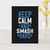 Badminton - Ruhe Behalten und hart zerschlagen Karte (Gelbe Blume)