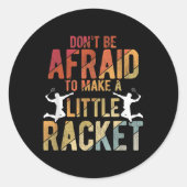 Badminton  runder aufkleber (Vorderseite)