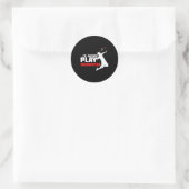 Badminton Runder Aufkleber (Tasche)