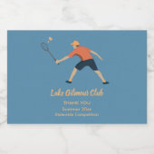 Badminton Schaumweinetikett (Einzelnes Label)