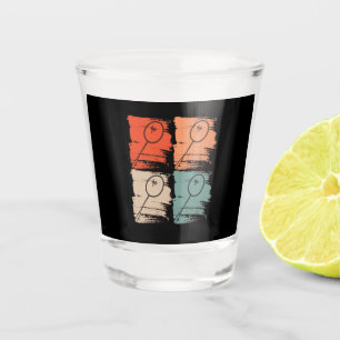 Badminton-Schläger Badminton Retro Schnapsglas