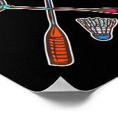 Badminton-Schläger und Federbälle Professionell Ba Poster (Ecke)