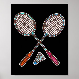 Badminton-Schläger und Federbälle Professionell Ba Poster
