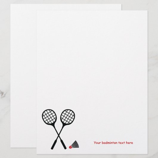 Badminton-Schläger und Shuttlecck-Flyer (Vorne/Hinten)