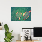 Badminton-Schläger und Shuttlecck Poster (Heimbüro)
