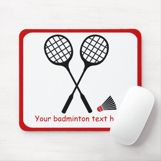 Badminton-Schläger und Shuttleccock-Zoll Mousepad (Mit Mouse)