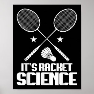 Badminton-Schläger Wissenschaft Shuttle Spieler Ba Poster