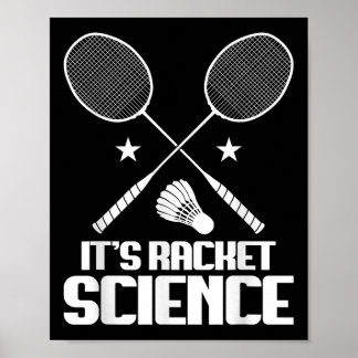 Badminton-Schläger Wissenschaft Shuttle Spieler Ba Poster