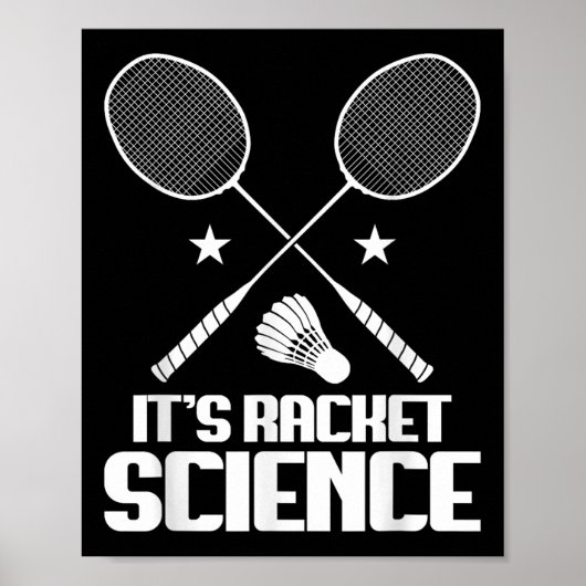 Badminton-Schläger Wissenschaft Shuttle Spieler Ba Poster (Vorne)
