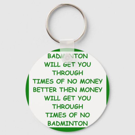 BADMINTON SCHLÜSSELANHÄNGER (Vorderseite)
