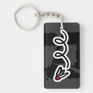 Badminton Schlüsselanhänger mit zeichnend Flugsh