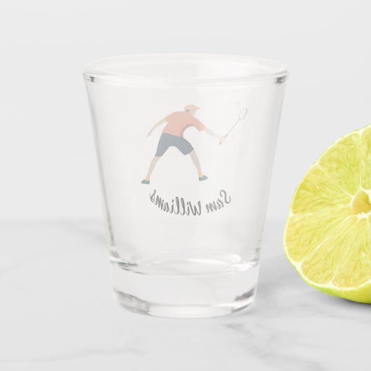 Badminton Schnapsglas (Rückseite)