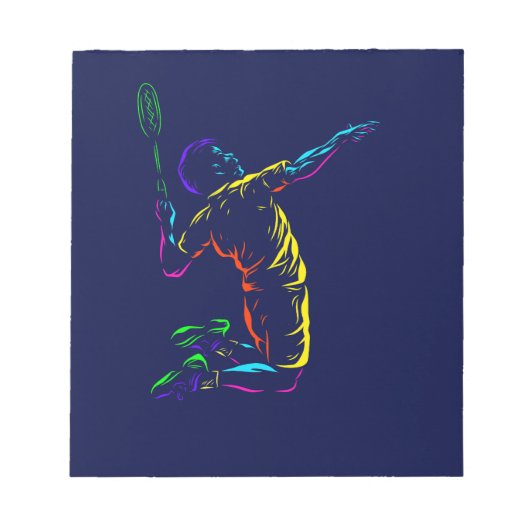 Badminton-Schuss Notizblock (Vorderseite)