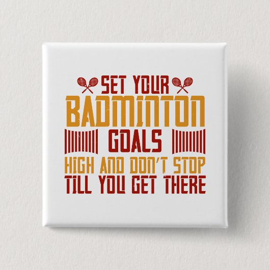 Badminton - Set der Badminton-Ziele hoch Button (Vorderseite)