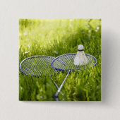 Badminton-Set zum Gehen Button (Vorderseite)