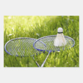 Badminton-Set zum Gehen Geschenkpapier Set (Vorderseite)