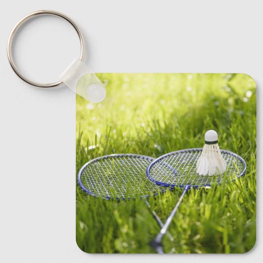Badminton-Set zum Gehen Schlüsselanhänger (Vorderseite)