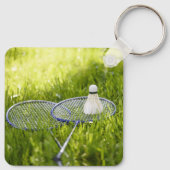 Badminton-Set zum Gehen Schlüsselanhänger (Rückseite)