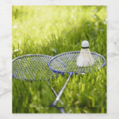 Badminton-Set zum Gehen Weinetikett (Einzelnes Label)