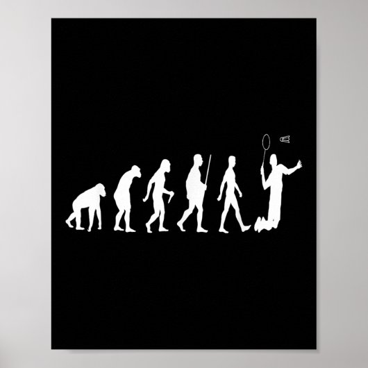 Badminton Shirt Badminton Evolution Badminton T Poster (Vorne)