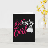 Badminton Shirt Badminton Girl Funny Badminton Pla Karte (Gelbe Blume)