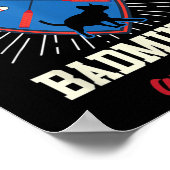 Badminton Shirt Funny Cat Lover Badminton Player G Poster (Ecke)