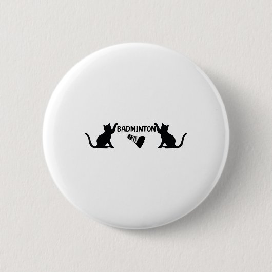 Badminton Shuttle and Cats - Cool Badminton Shuttl Button (Vorderseite)