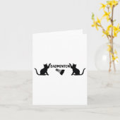 Badminton Shuttle and Cats - Cool Badminton Shuttl Karte (Gelbe Blume)