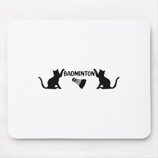 Badminton Shuttle and Cats - Cool Badminton Shuttl Mousepad (Vorne)