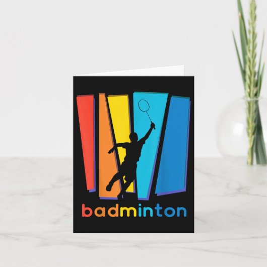 Badminton Shuttle Art Sport Karte (Vorderseite)